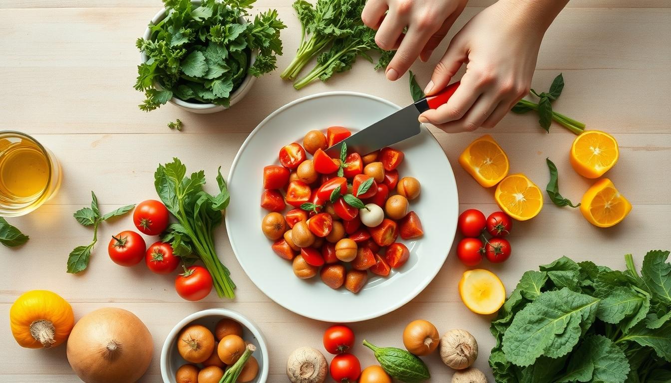 Ingredients prepared for a fast weeknight meal